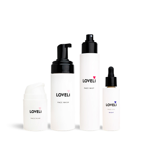 Loveli Face care set Face wash, Face mist, Face cream & Face oil Night
